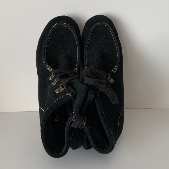 MIA Hazel Suede Leather Wedge Booties - 8 - Picture 4 of 10